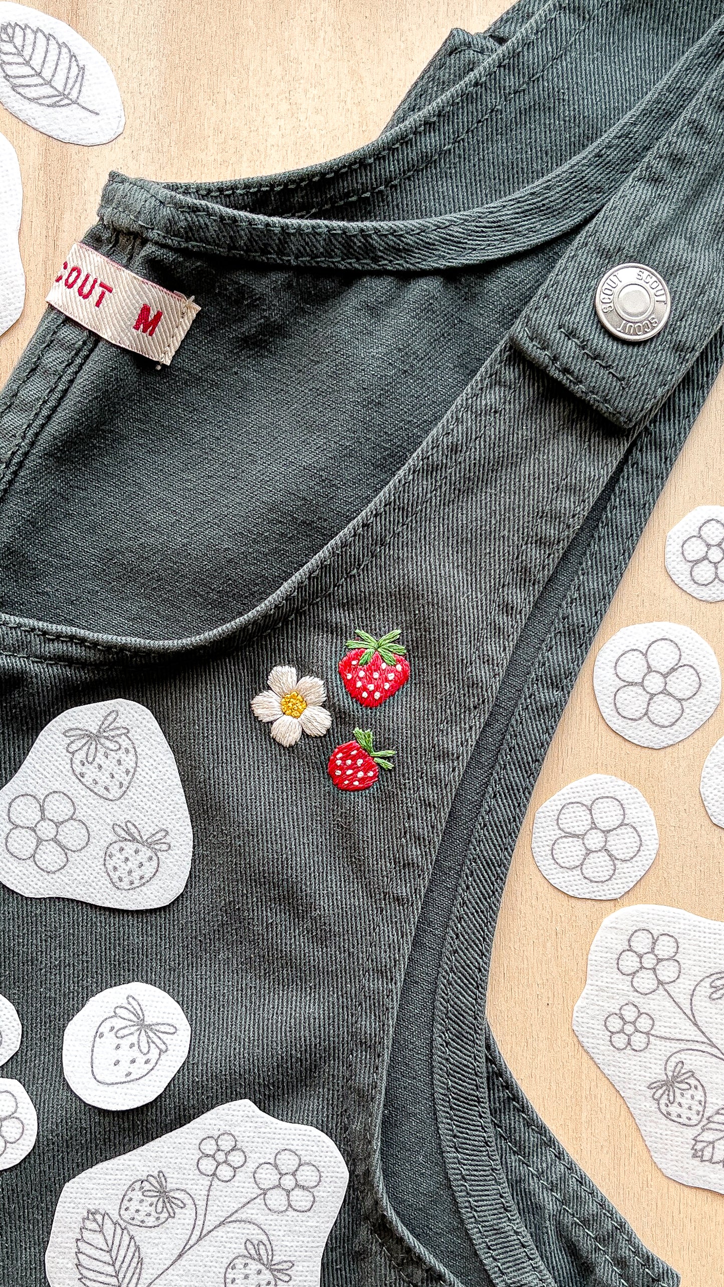 Pacchetto di stick and stitch - Fragole e fiori