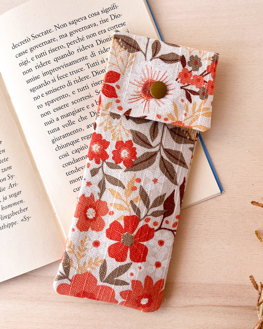 Orange flowers pencil case