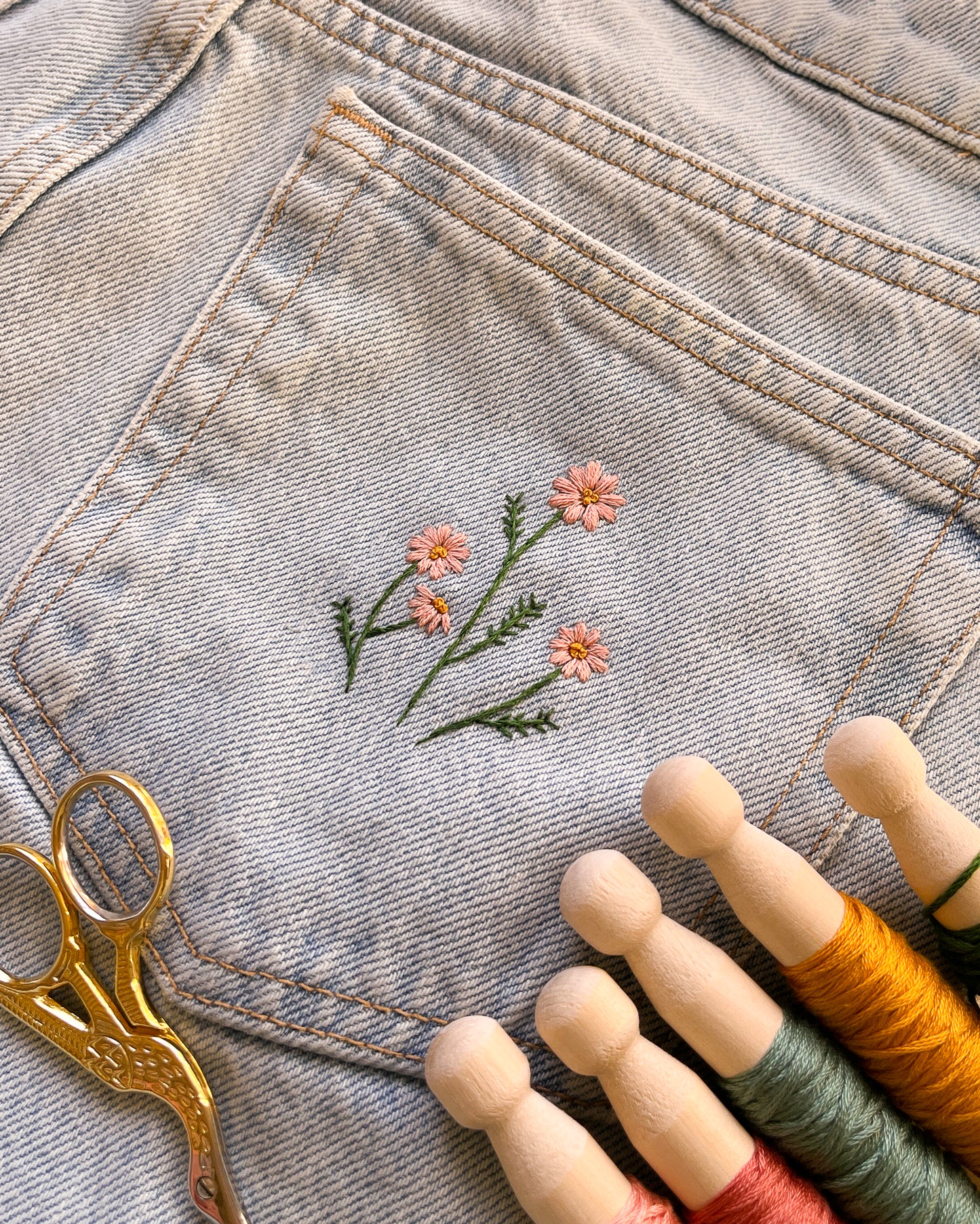 Pacchetto di stick and stitch - Fiori e foglie