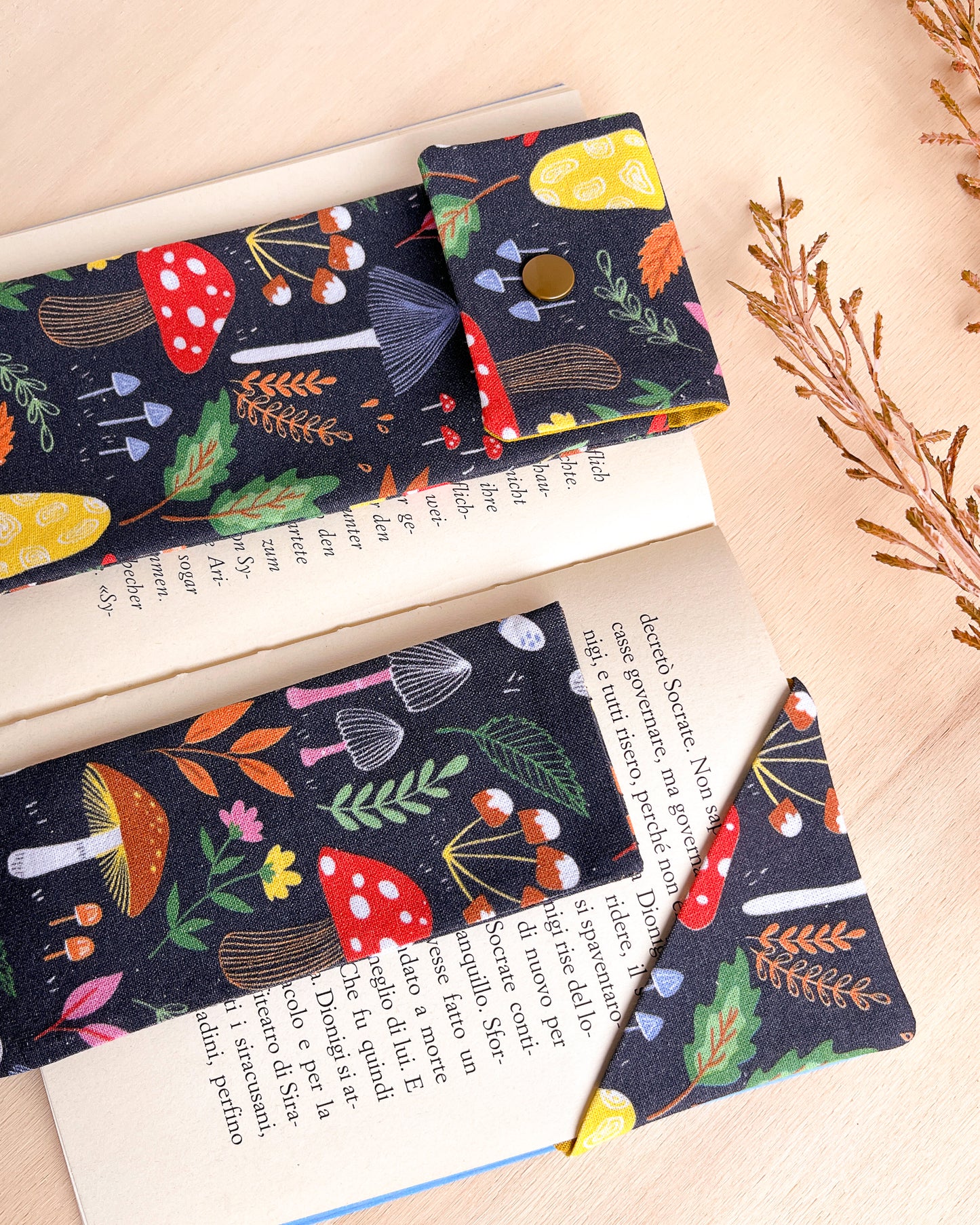 Astuccio autunnale con funghi