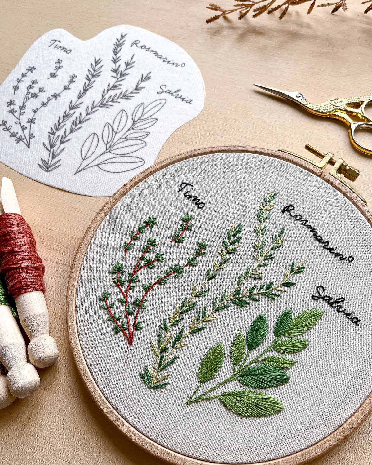 Pacchetto di stick and stitch - Erbe officinali