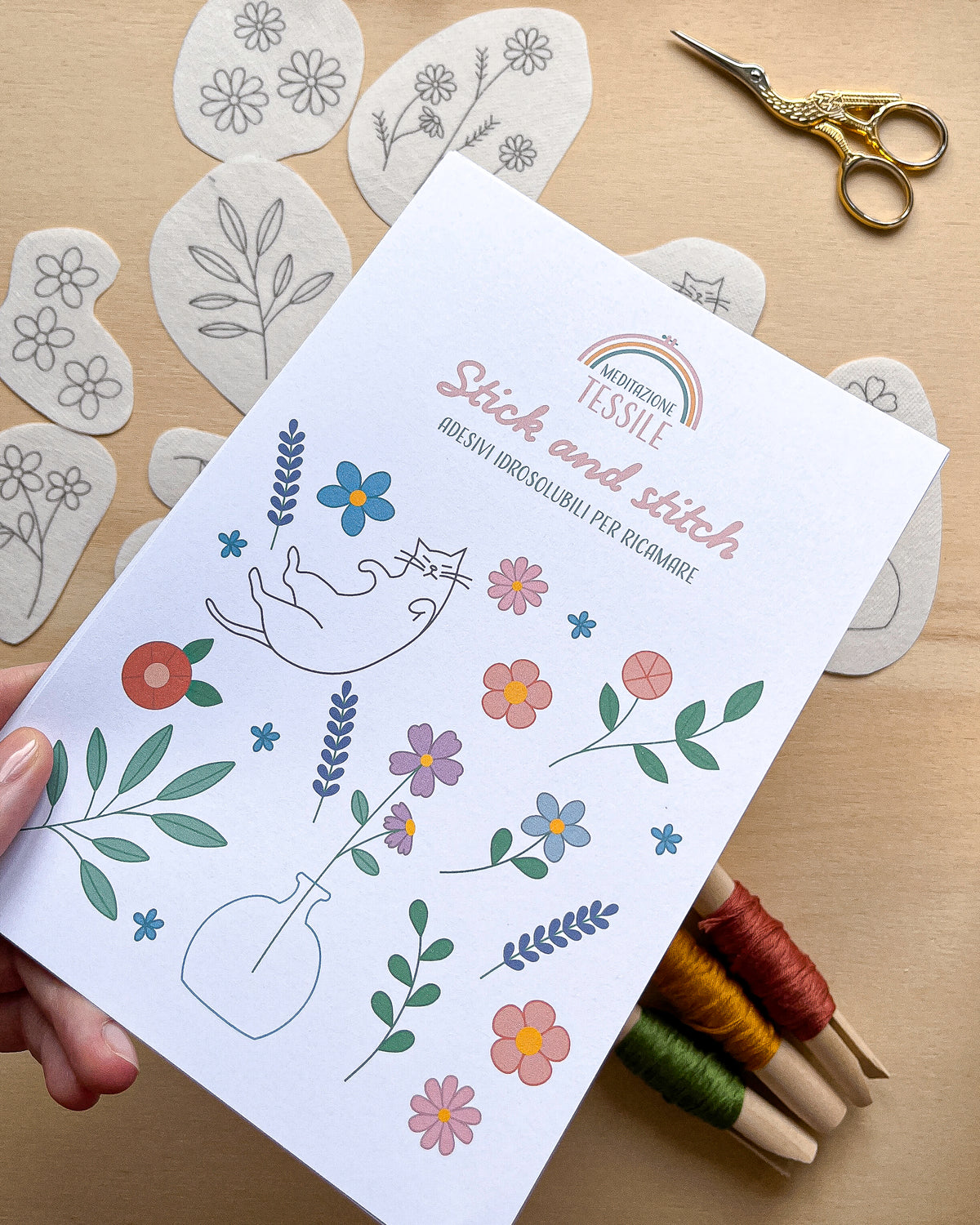 Pacchetto di stick and stitch - Fiori e foglie
