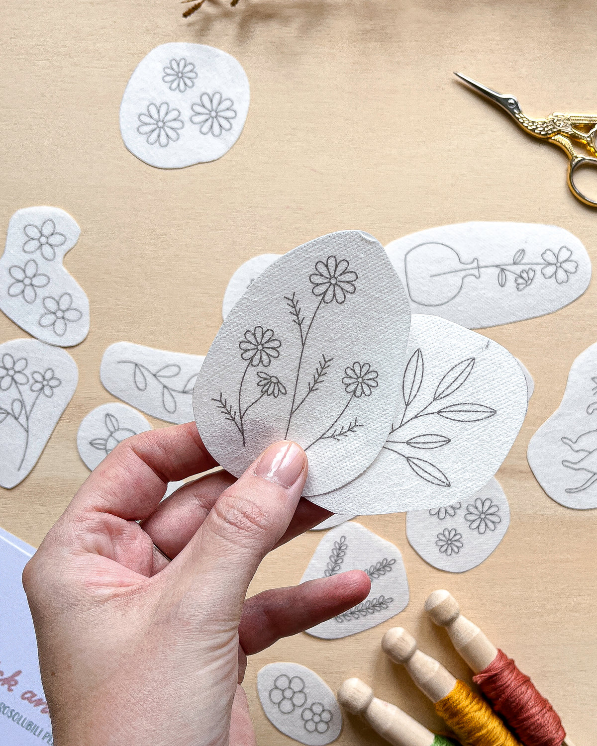 Pacchetto di stick and stitch - Fiori e foglie