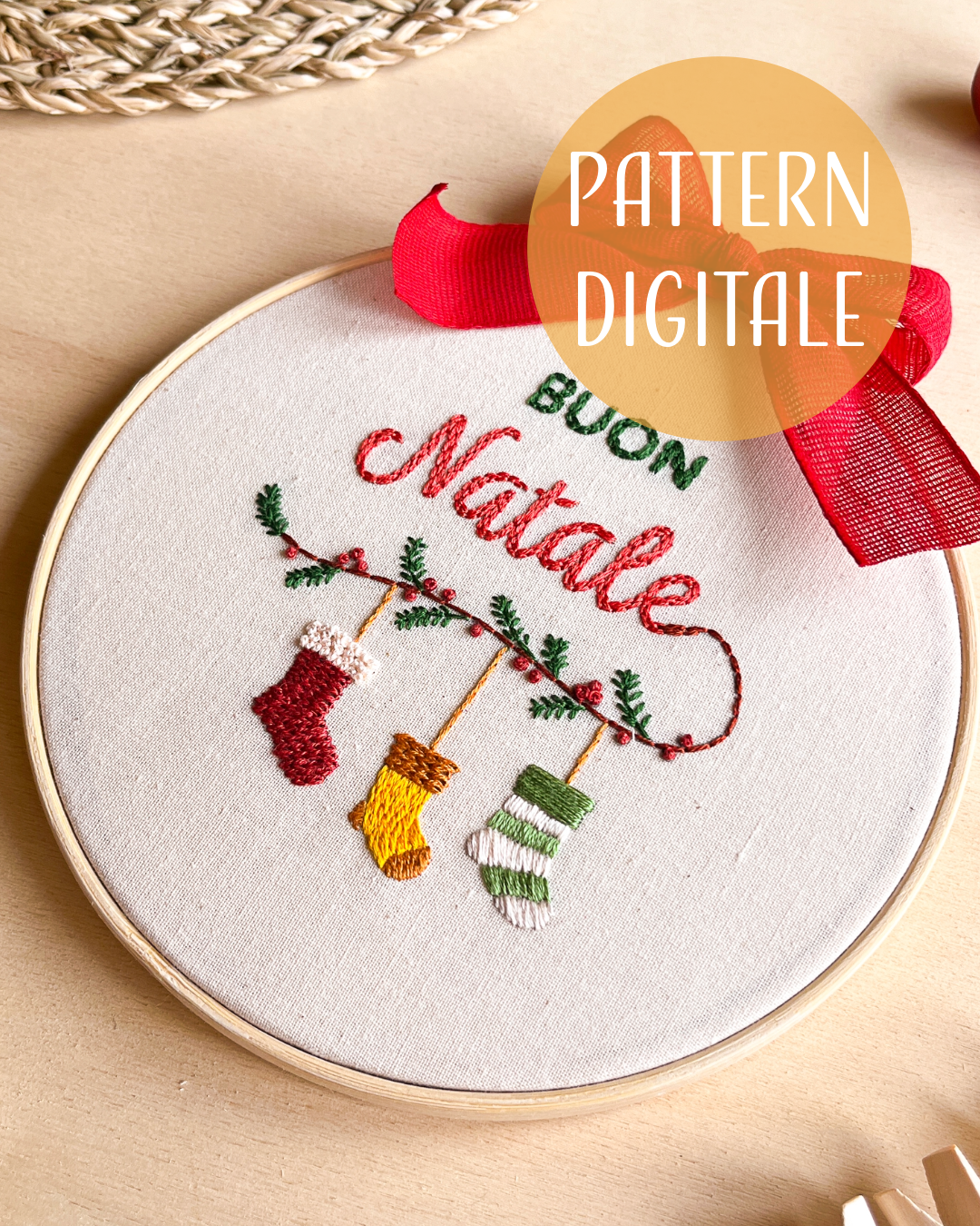 Collezione natalizia - pattern di ricamo a mano con istruzioni e video tutorial