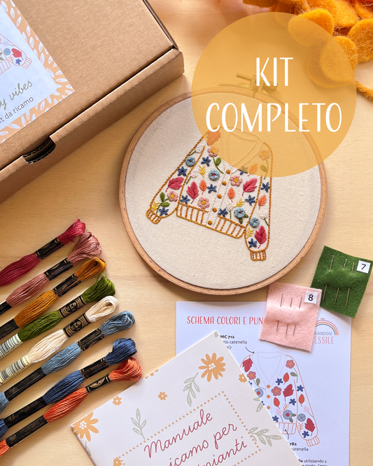 Kit da ricamo completo - Cozy vibes