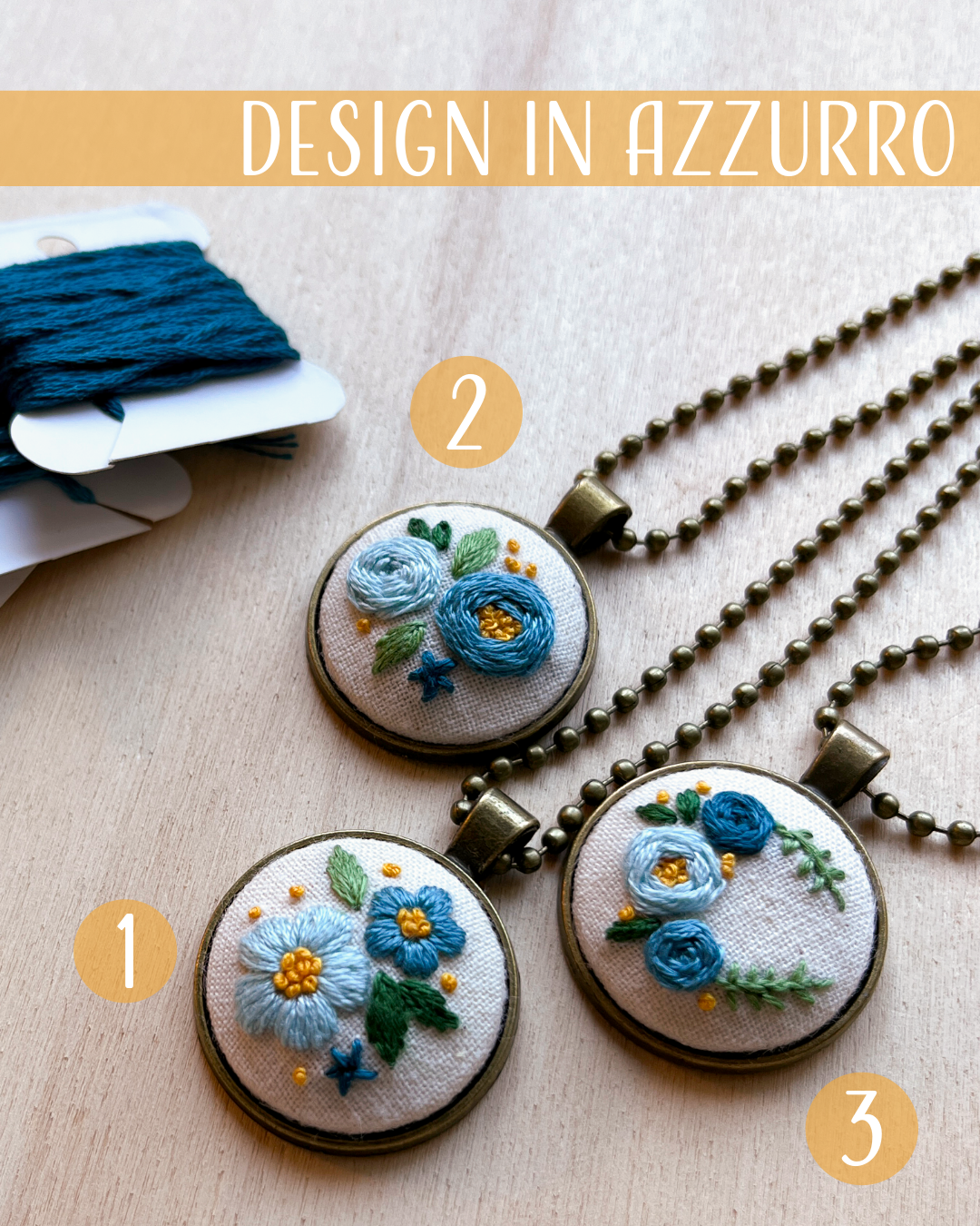 Crea la tua collana ricamata - kit completo