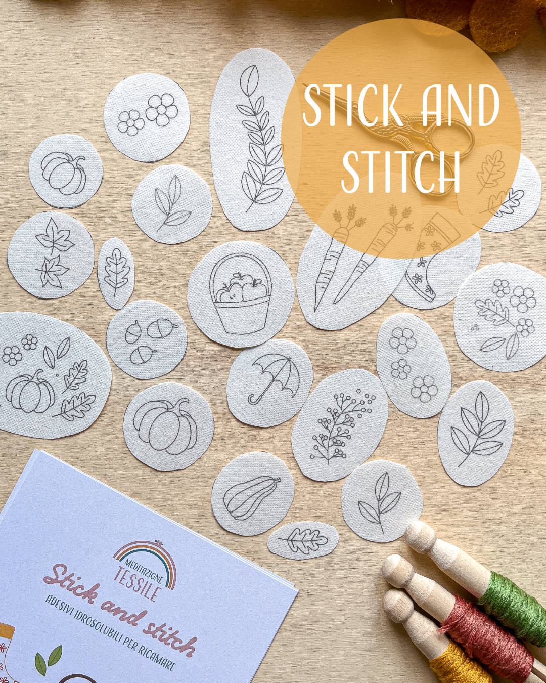 Pacchetto di stick and stitch - Ricami autunnali