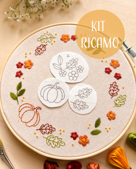 Kit da ricamo con motivi autunnali