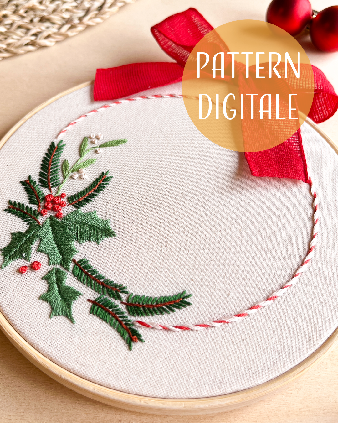 Collezione natalizia - pattern di ricamo a mano con istruzioni e video tutorial