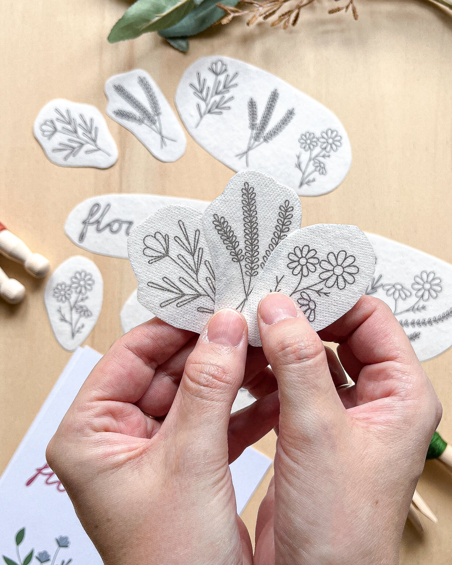 Pacchetto di stick and stitch - Fiori e frasi