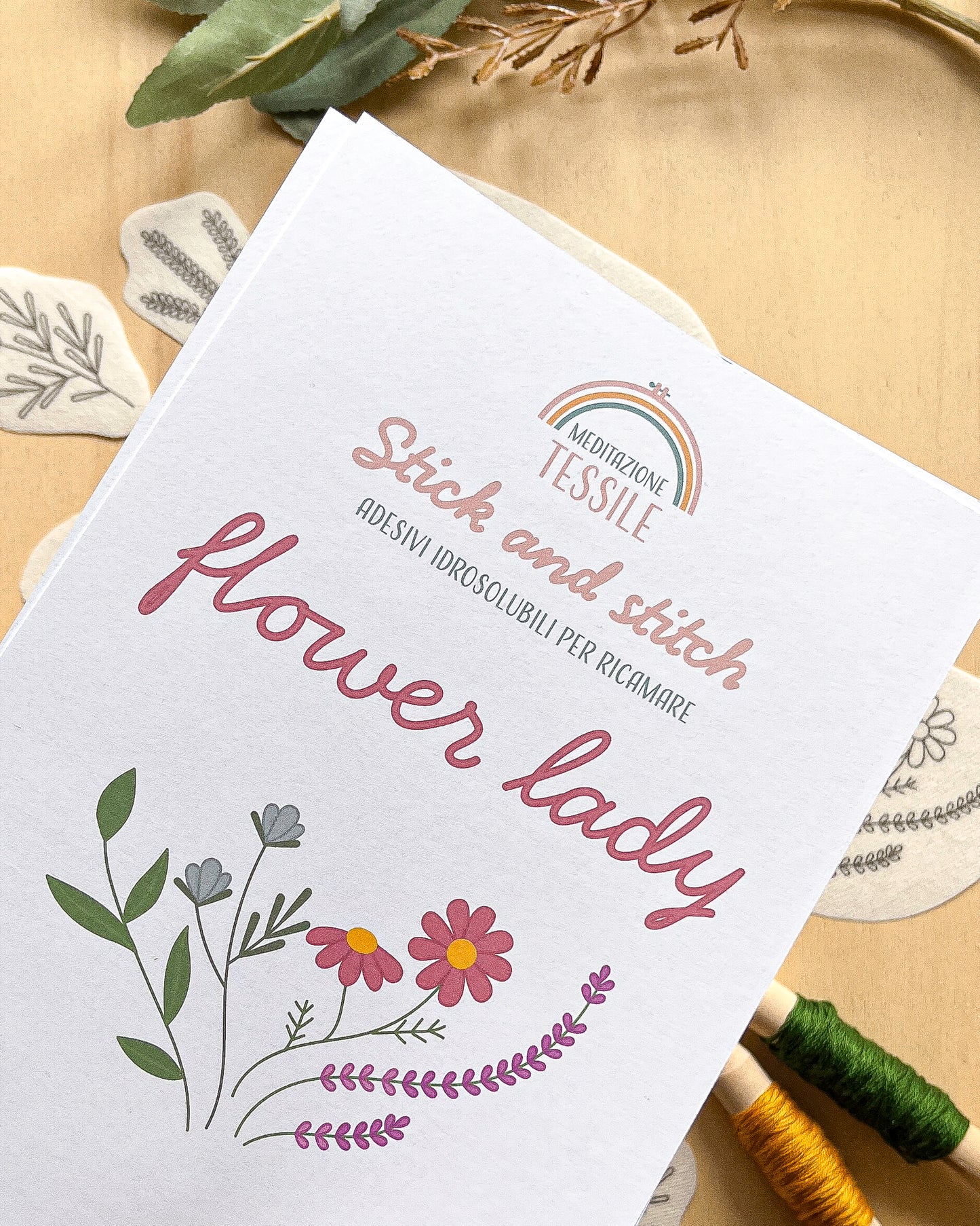 Pacchetto di stick and stitch - Fiori e frasi