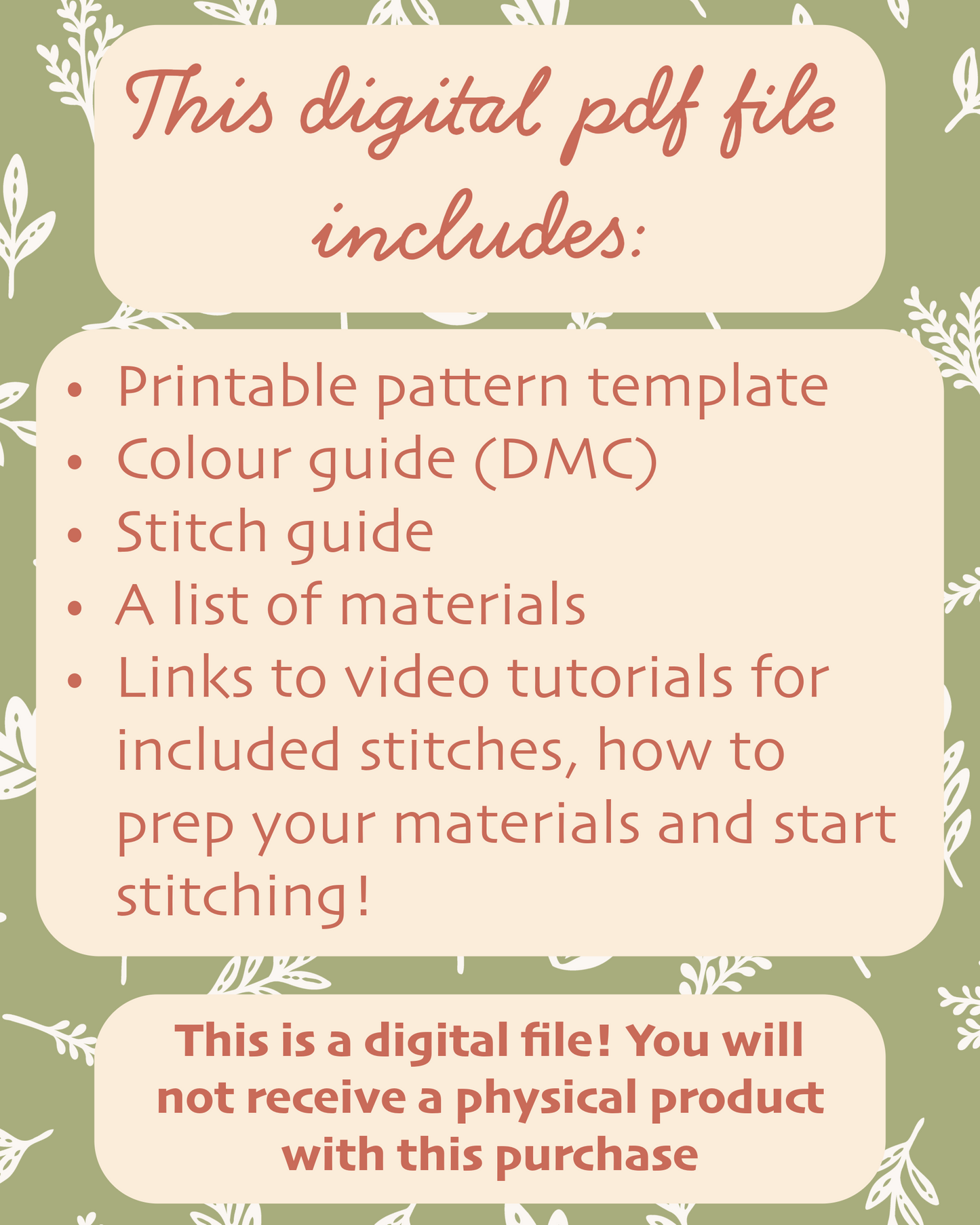 Autunno - pattern di ricamo a mano con istruzioni e video tutorial