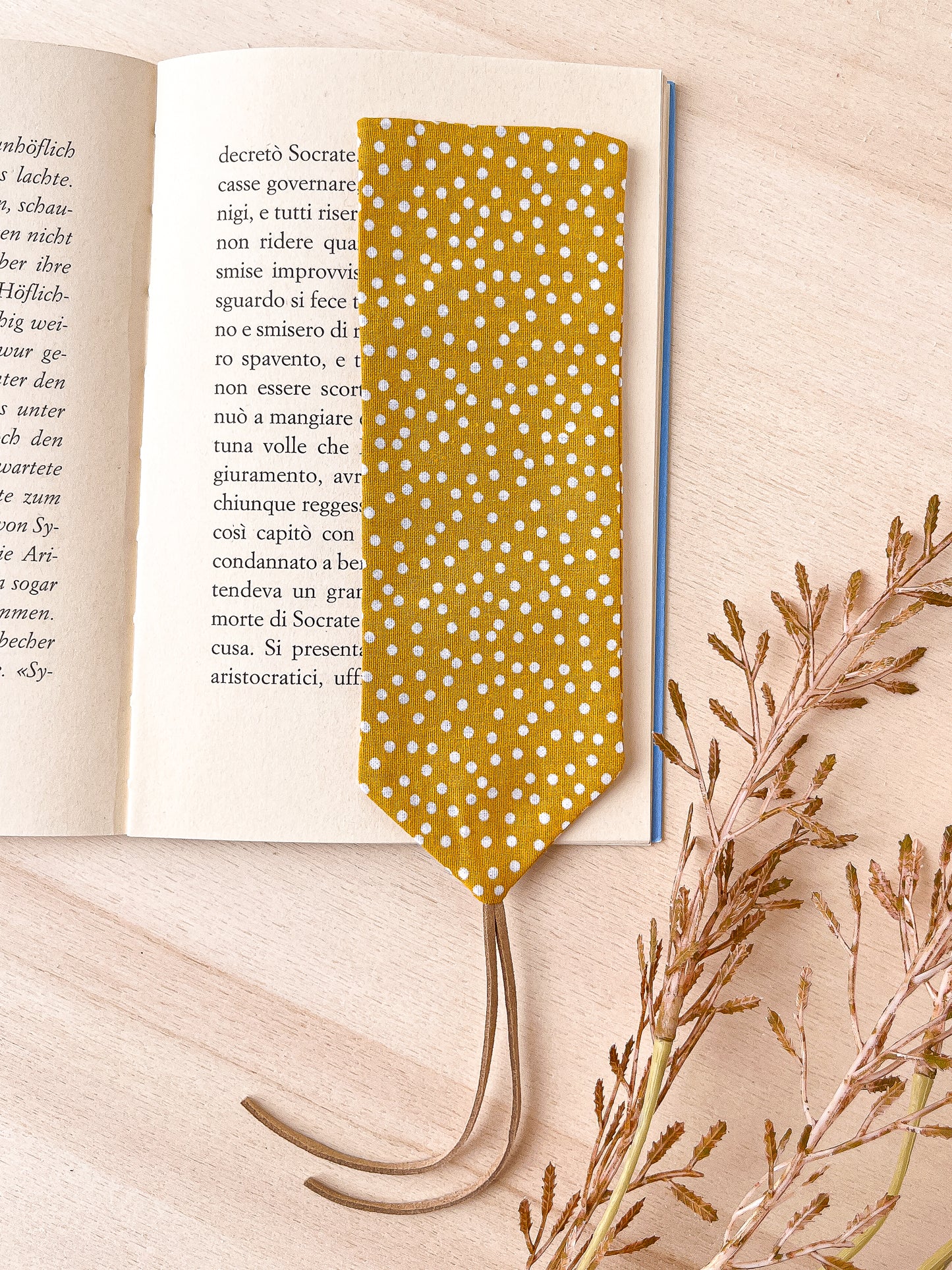 Custodia per libri imbottita in velluto azzurro