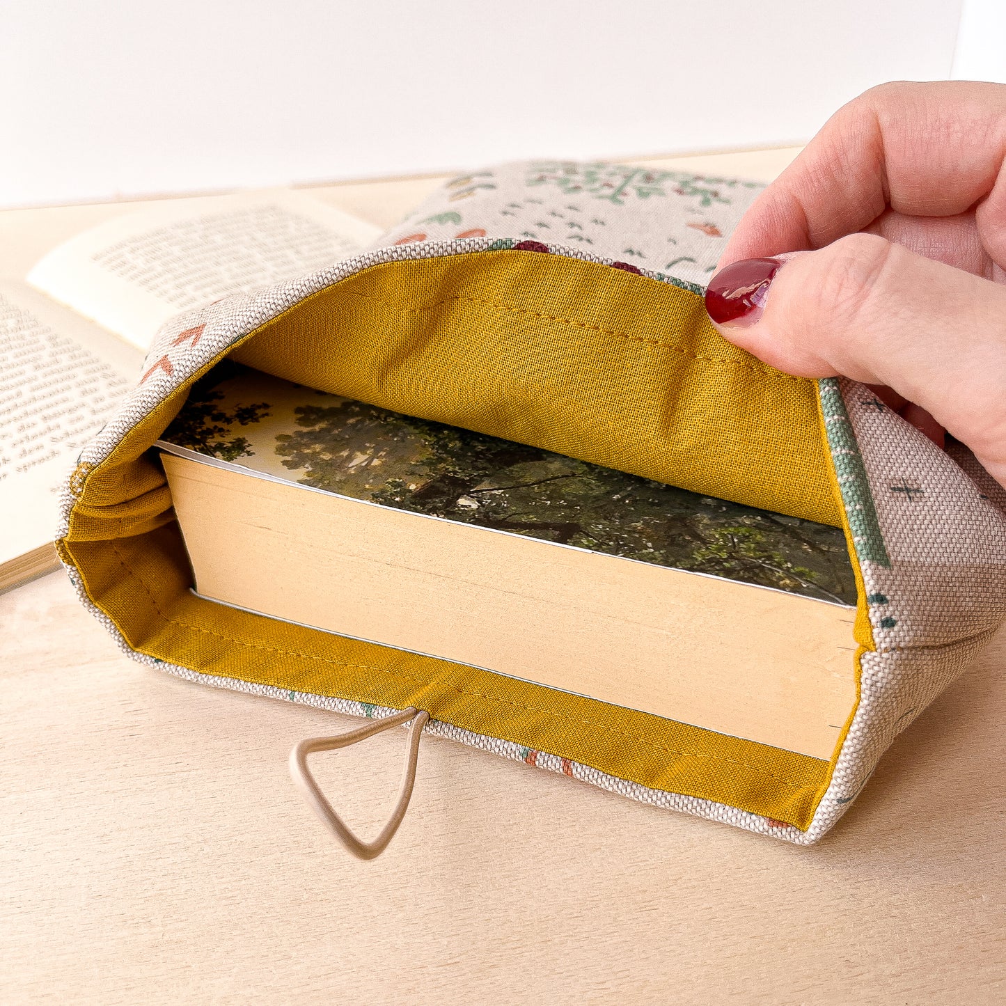 Padded cottagecore book sleeve
