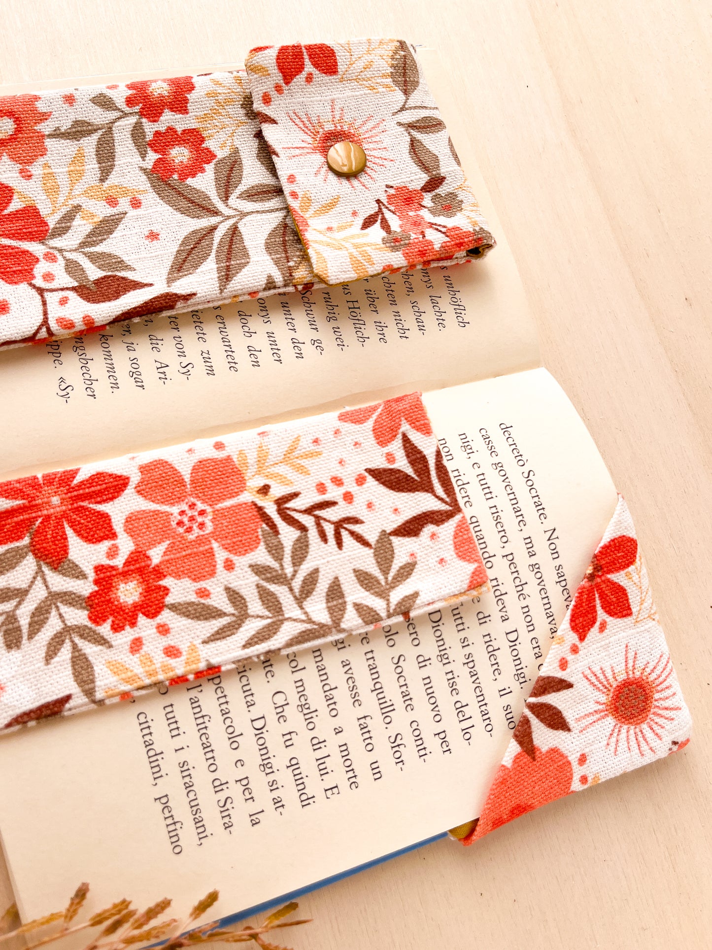 Orange flowers pencil case