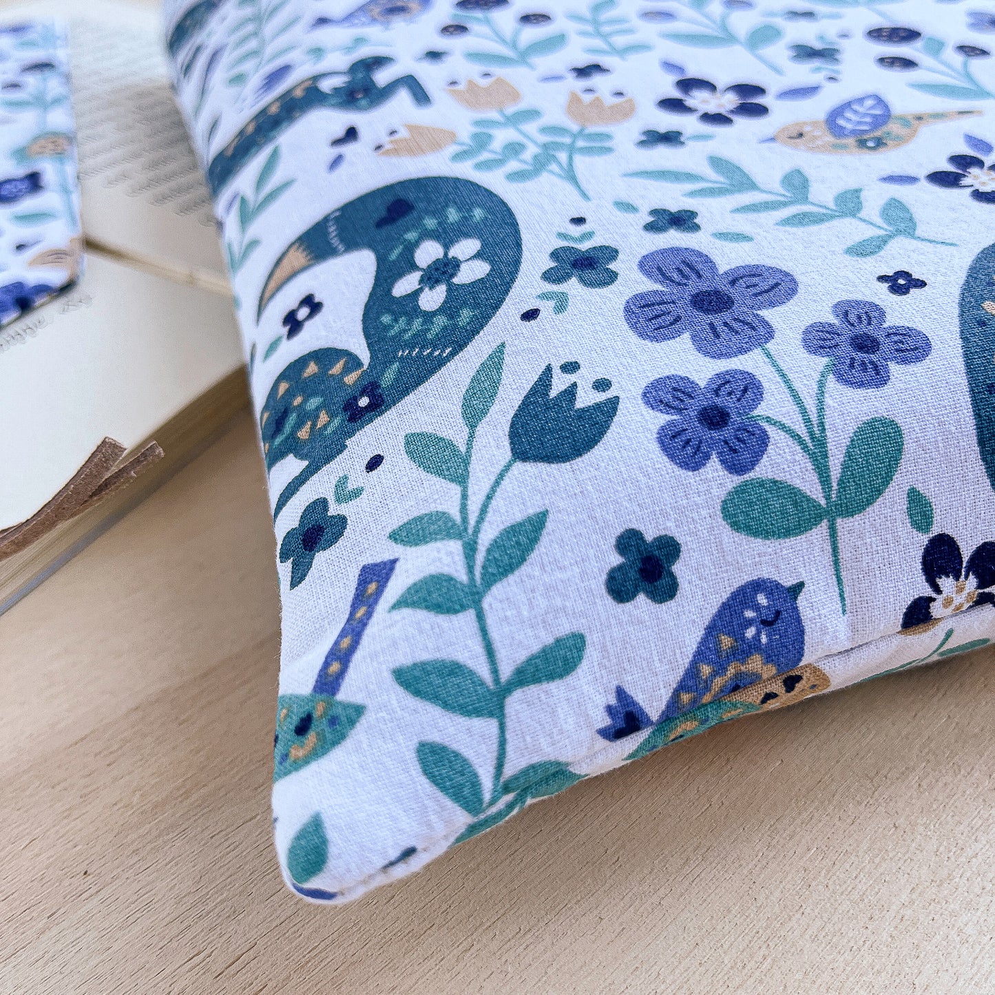 Custodia per libri in cotone con animali del bosco