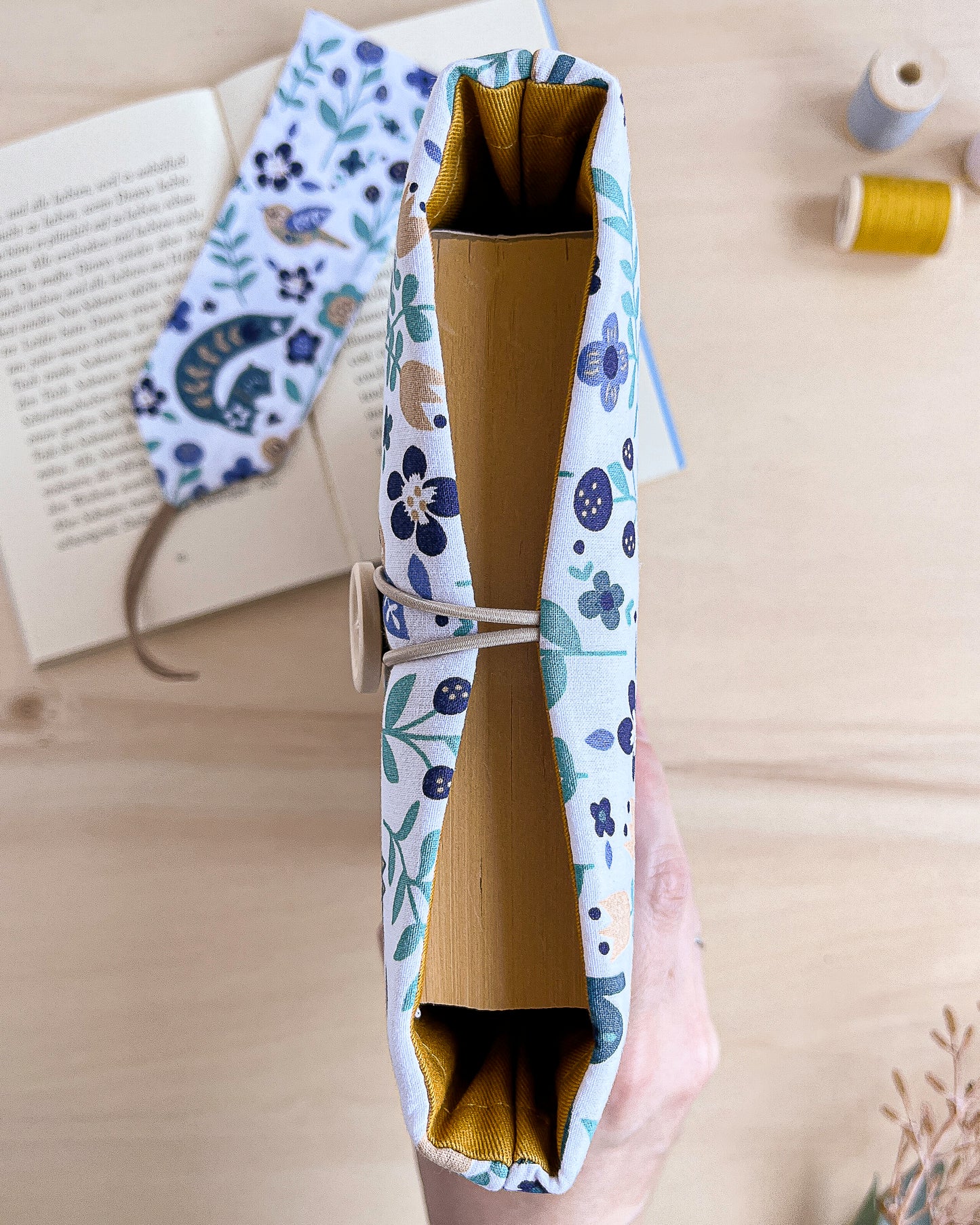 Custodia per libri in cotone con animali del bosco