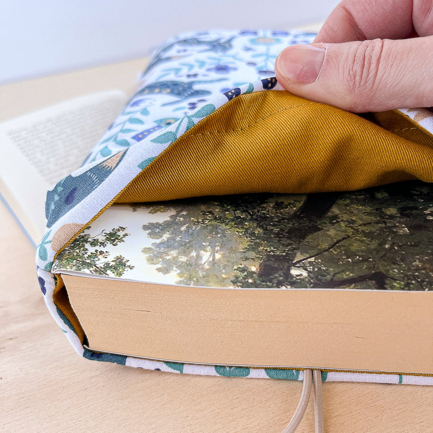 Custodia per libri in cotone con animali del bosco