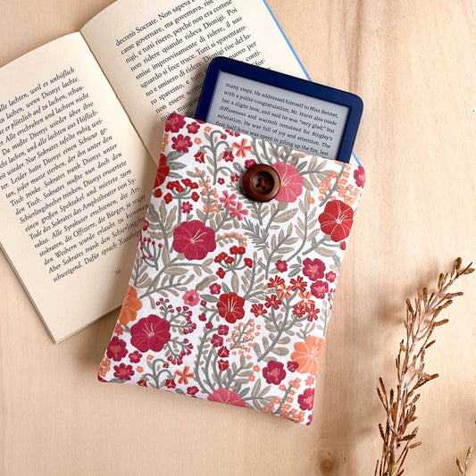 Custodia per e-reader con fiori Liberty