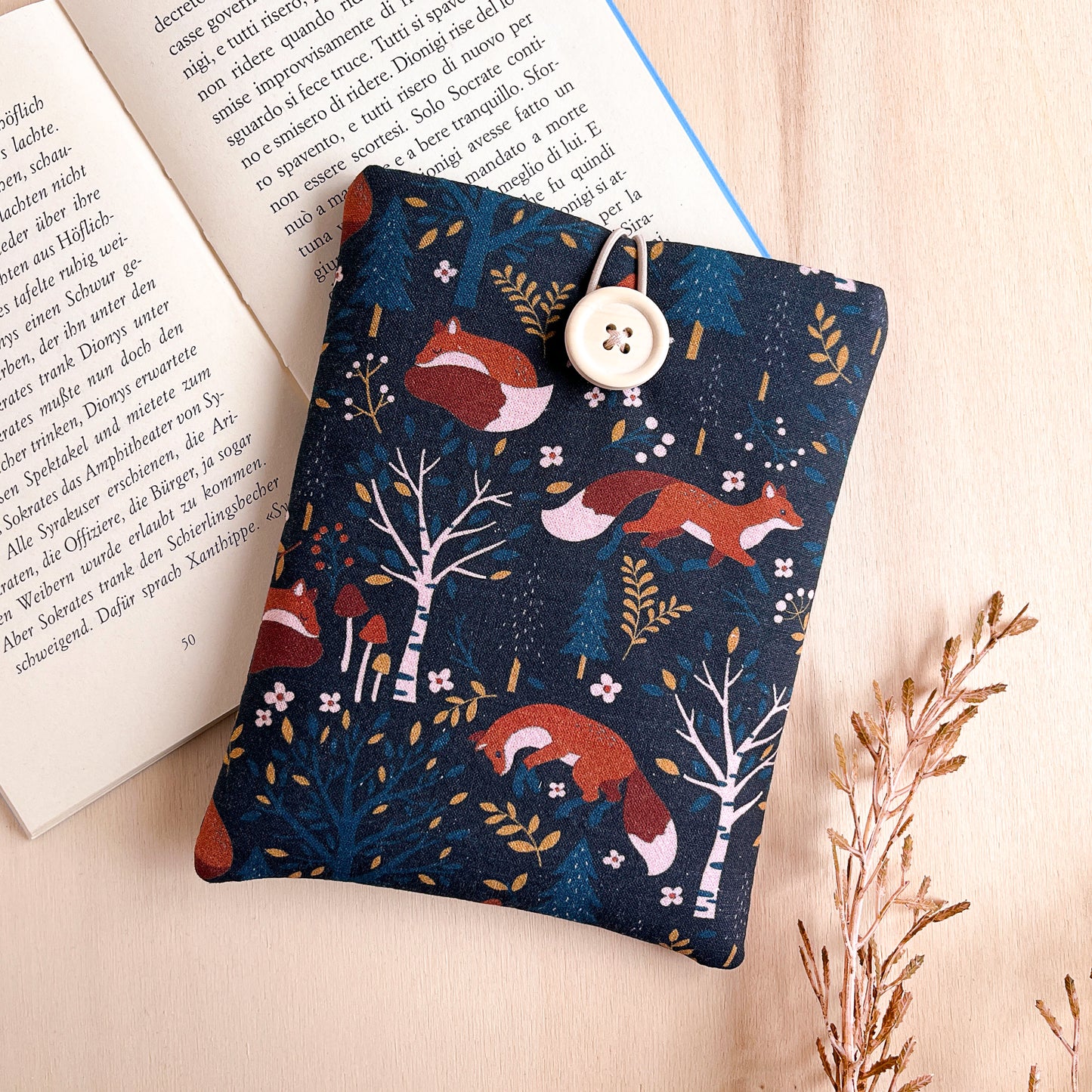 Custodia per e-reader con volpi