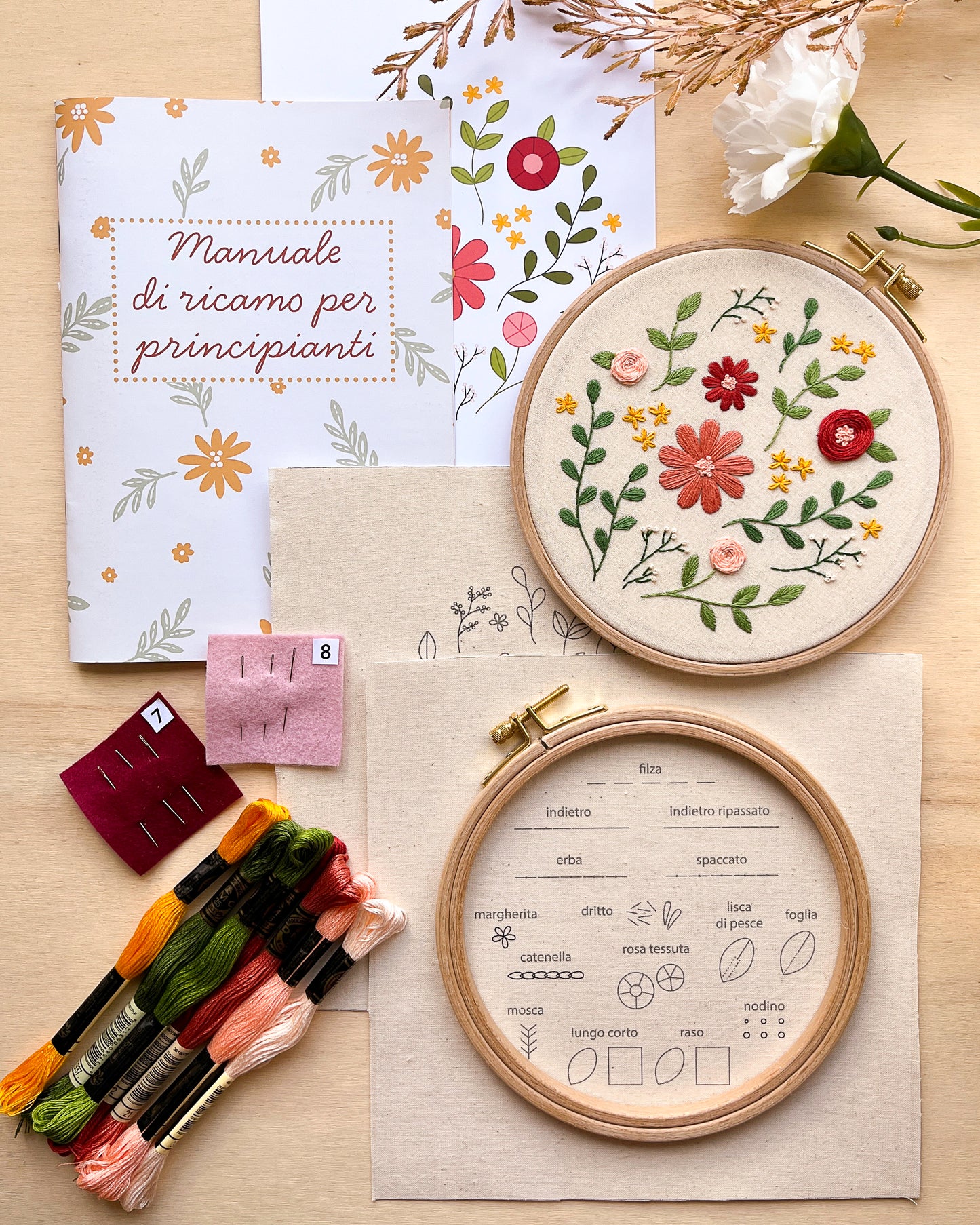 Kit da ricamo completo