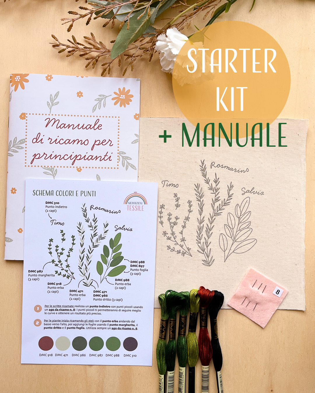 Kit da ricamo – Erbe officinali
