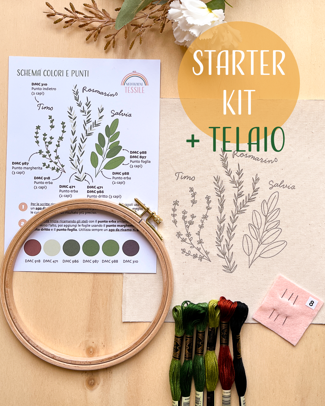 Kit da ricamo – Erbe officinali