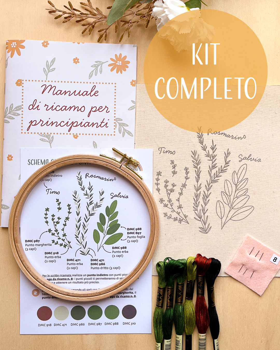 Kit da ricamo – Erbe officinali