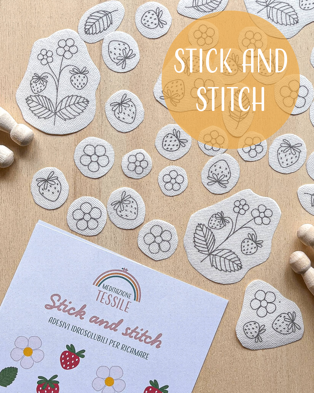 Pacchetto di stick and stitch - Fragole e fiori
