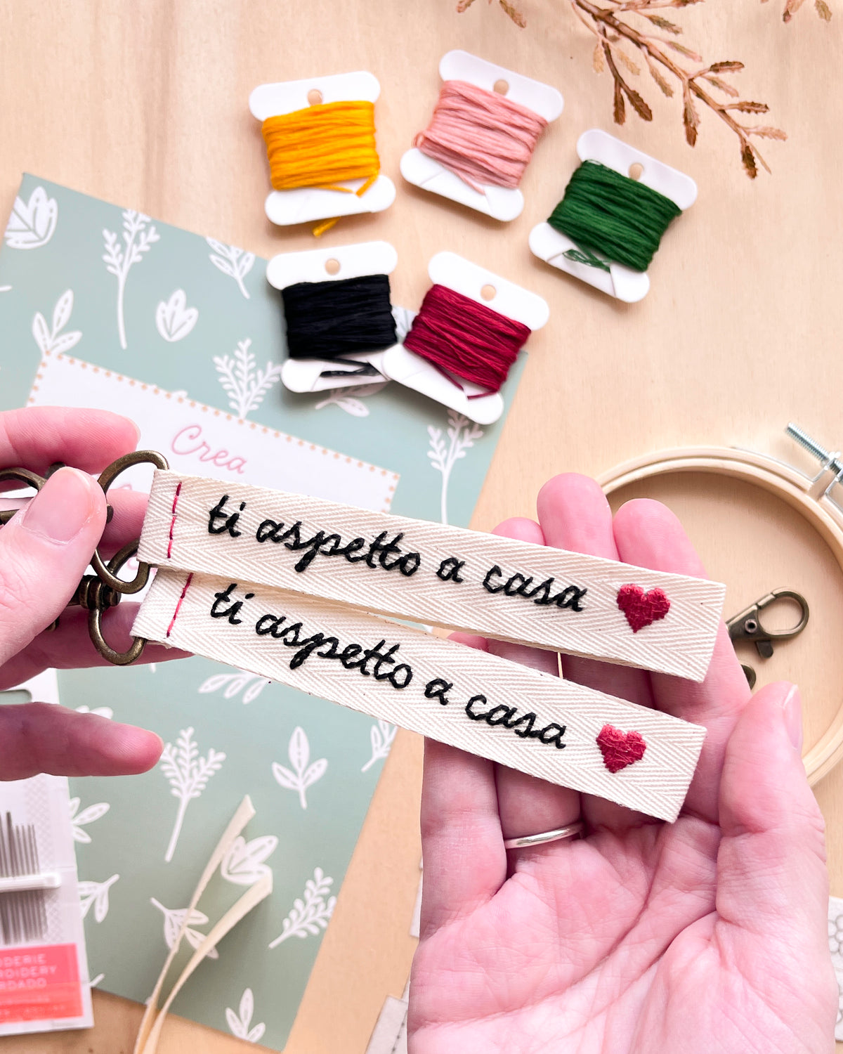 Kit portachiavi ricamati personalizzati - kit completo