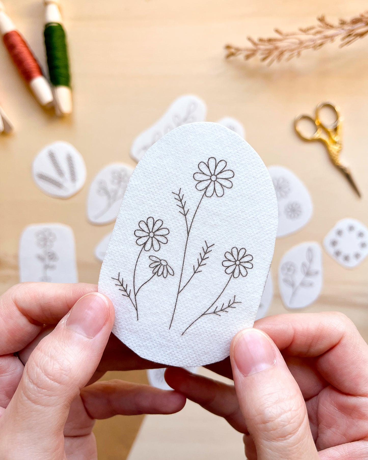 Pacchetto di stick and stitch - Fiori e foglie