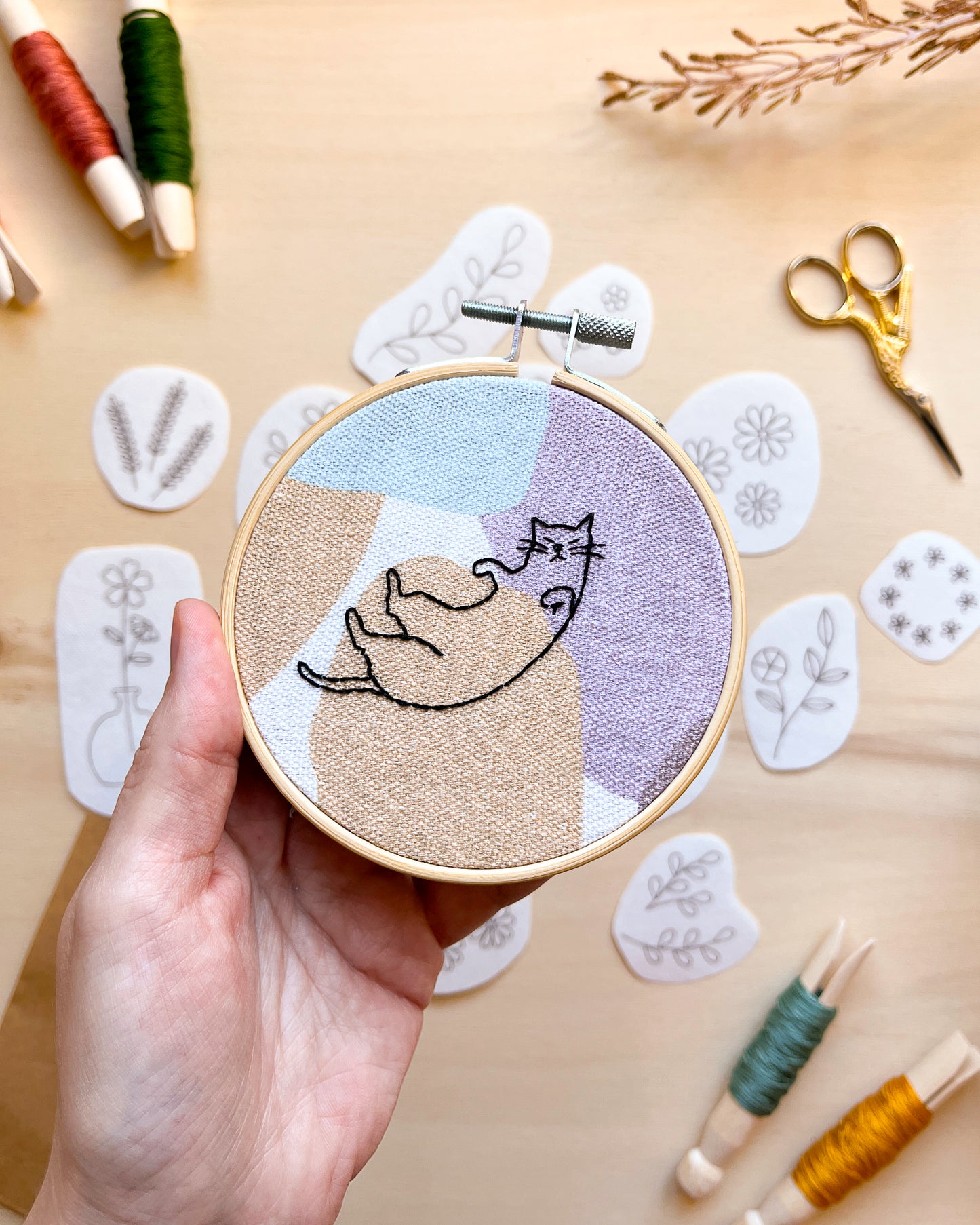 Pacchetto di stick and stitch - Fiori e foglie