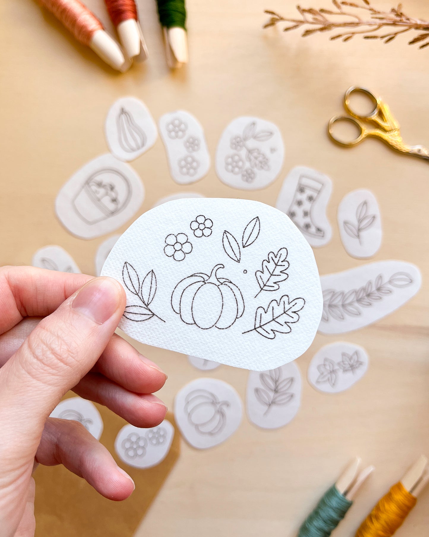 Pacchetto di stick and stitch - Ricami autunnali